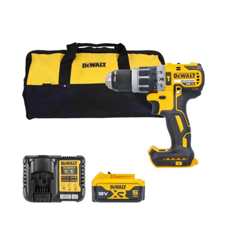 DeWalt DCD796N 18V XR Cordless Brushless Combi Drill With 1 x 5.0Ah Battery, Charger & Bag