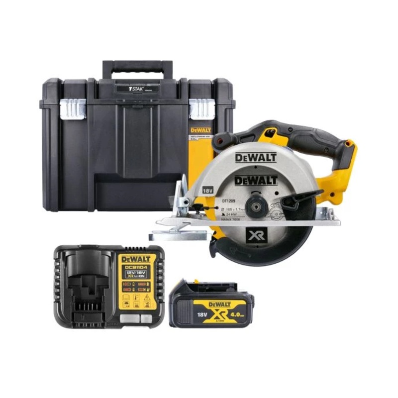 DeWalt DCS391 18V XR li-ion 165mm Circular Saw With 1 x 4.0Ah Battery, Charger & Case