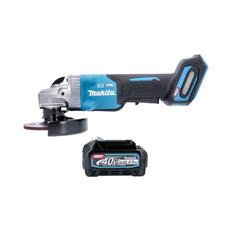Makita Angle Grinder GA013GZ 40V Max XGT Cordless 125mm Brushless Paddle Switch With 1 x 2.5Ah Battery