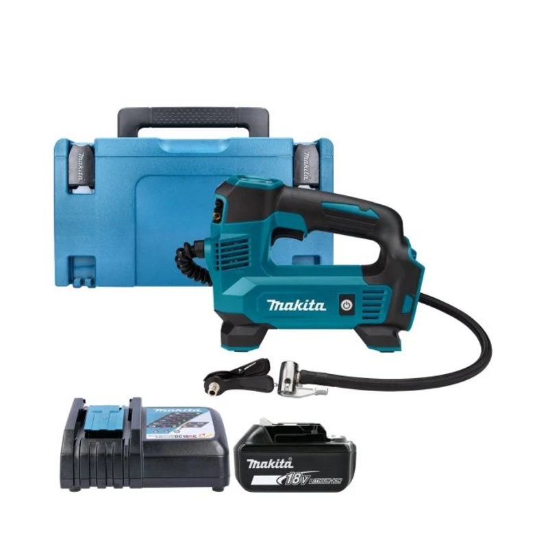 Makita DMP180Z 18V LXT Cordless 8.3Mbar, 12L/min Type Inflator With 1 x 3.0Ah Battery, Charger & Case