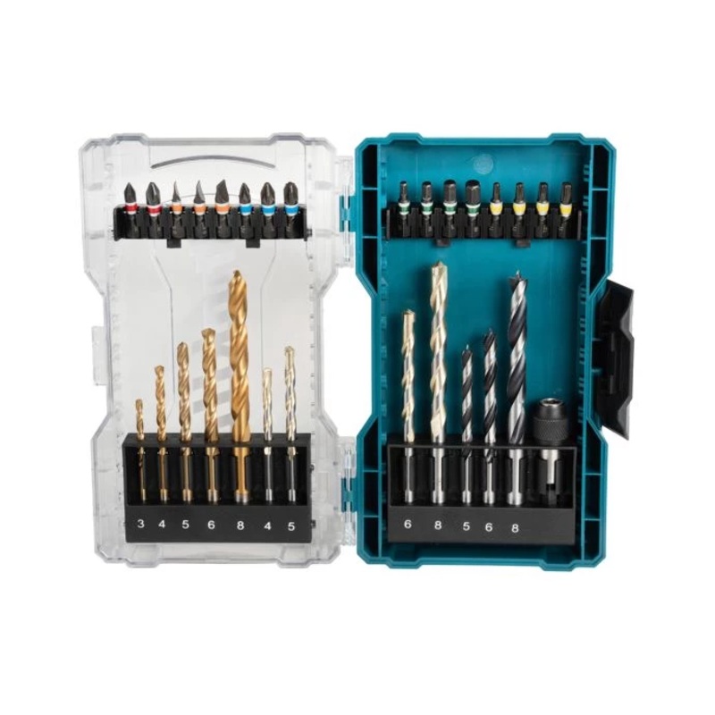 Makita E-07054 29 Piece Wood, Metal, Brick Drill Bits & Screwdriver Bits In Case