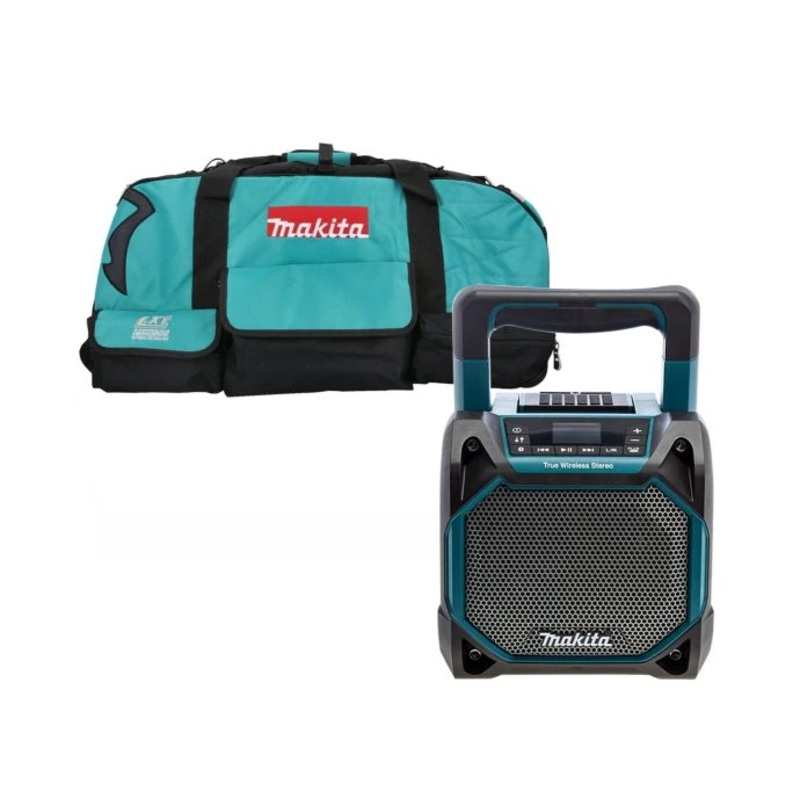 Makita Speaker DMR203 12V Max/18V CXT/LXT Cordless/AC Jobsite With Bluetooth, AUX & USB With LXT600 Tool Bag
