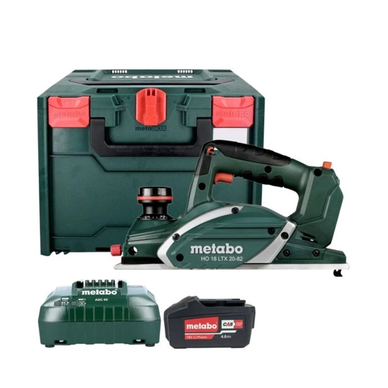 Metabo HO 18 LTX 20-82 18V Cordless 82mm Planer With 1 x 4.0Ah Battery, Charger & MetaBOX