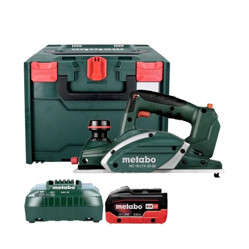 Metabo HO 18 LTX 20-82 18V Cordless 82mm Planer With 1 x 5.5Ah Battery, Charger & MetaBox