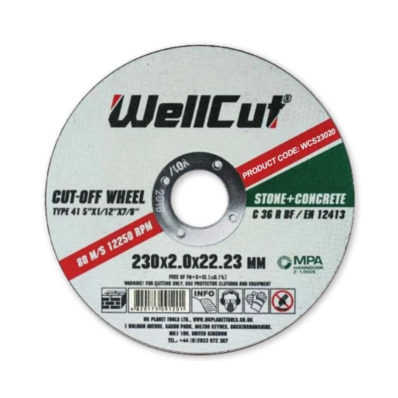 WellCut Abrasive cut-off wheel for Stone 230×2,0x22,23
