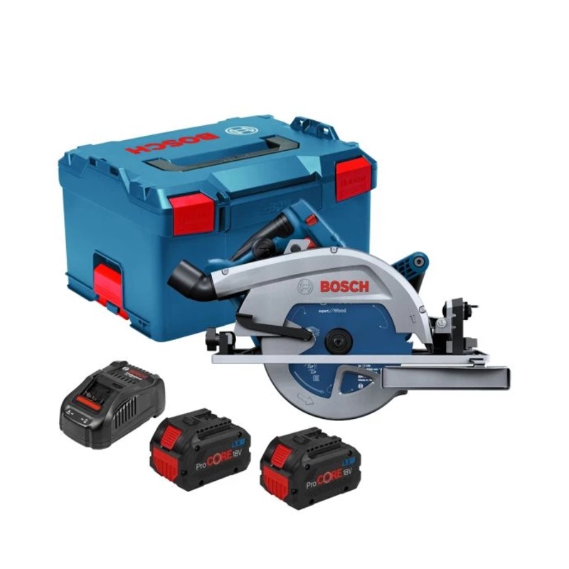 Bosch GKS 18V-68GC 18V BITURBO Cordless 190mm Circular Saw With 2 x 5.5Ah Batteries, Charger & L-Boxx – 06016B5170