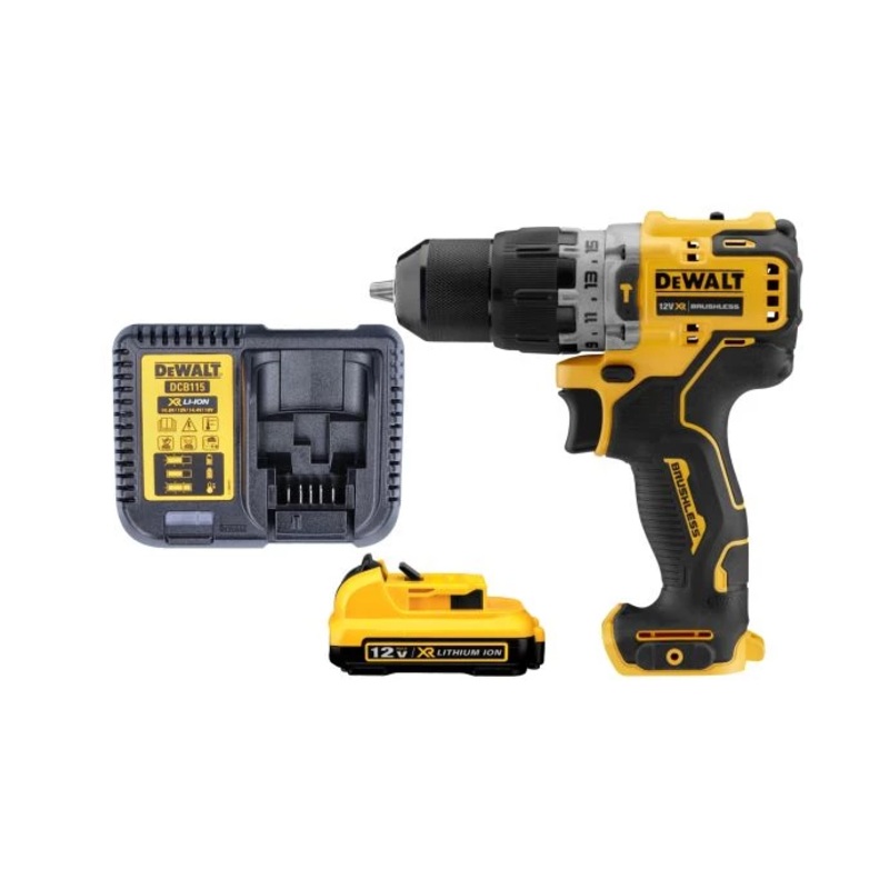 Dewalt DCD706 12V XR Cordless Brushless Sub Compact Combi Drill With 1 x 2.0Ah Battery & Charger