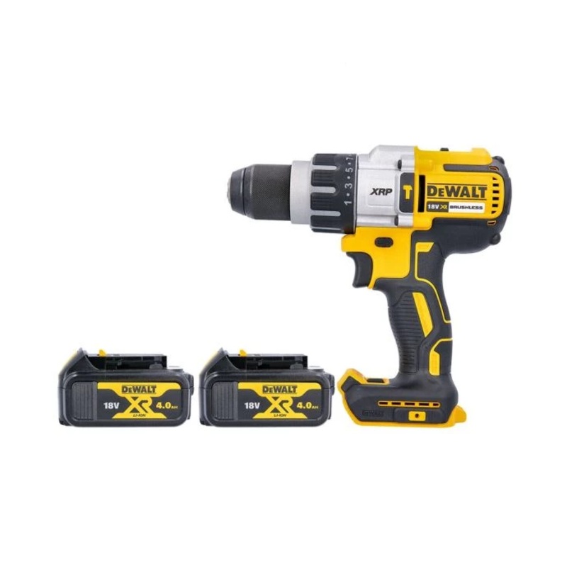 DeWalt DCD996N 18V Cordless XRP 3 Speed Brushless Hammer Combi Drill With 2 x 4Ah Batteries