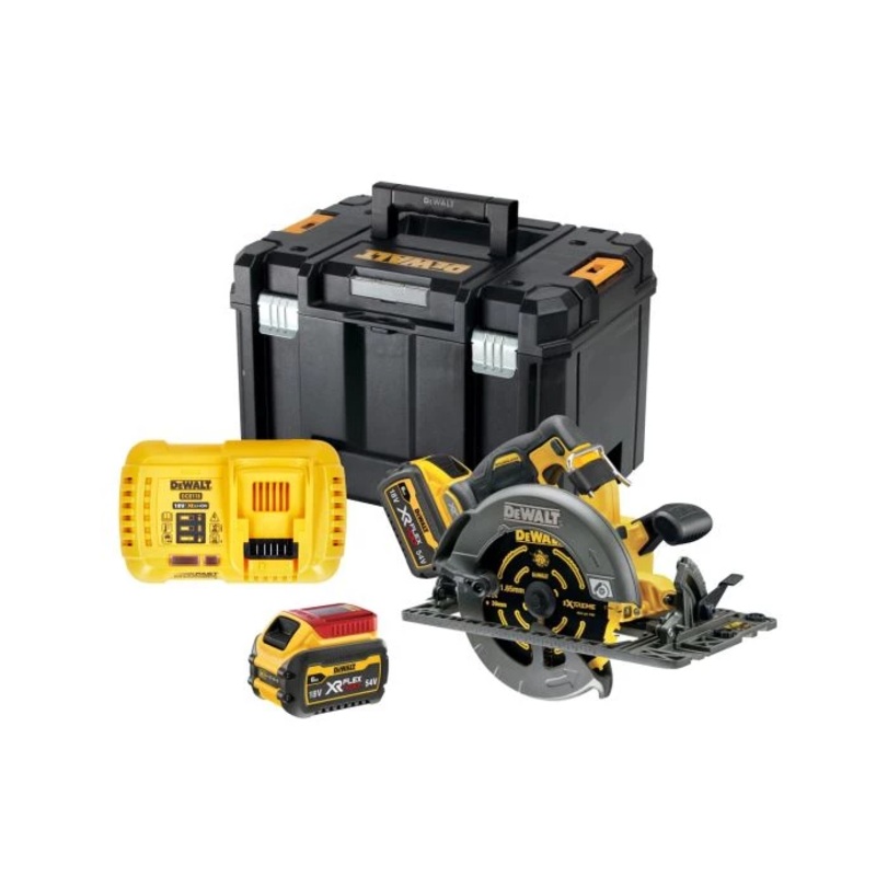 DeWalt DCS579T2 54V Cordless Brushless FlexVolt 190mm Circular Saw With 2 x 6.0Ah Batteries, Charger & Case