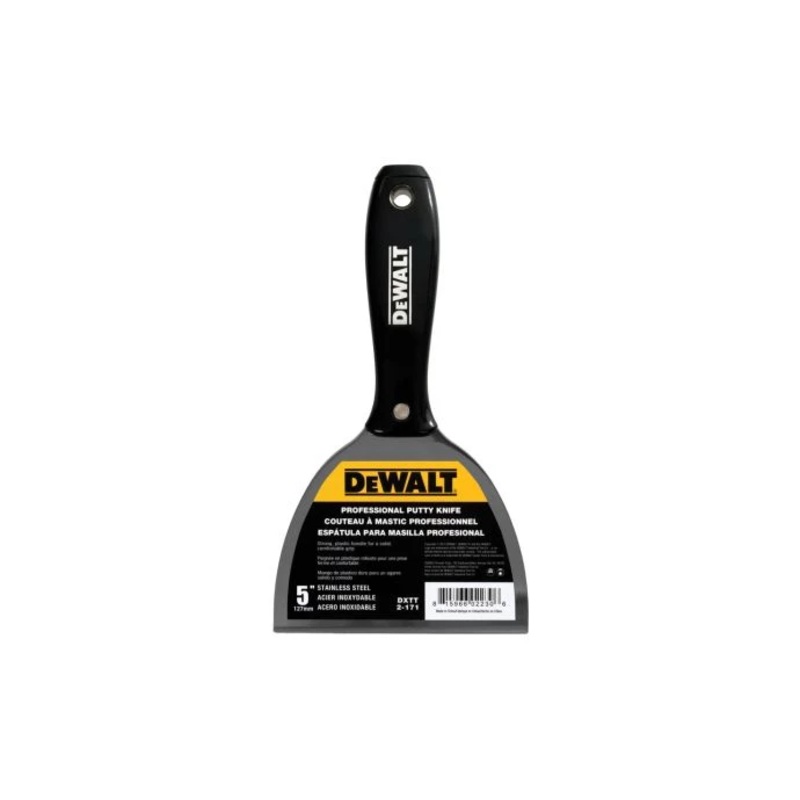 DeWalt DDW2171 125mm / 5 Stainless Steel Professional Putty Knife With Nylon Handle