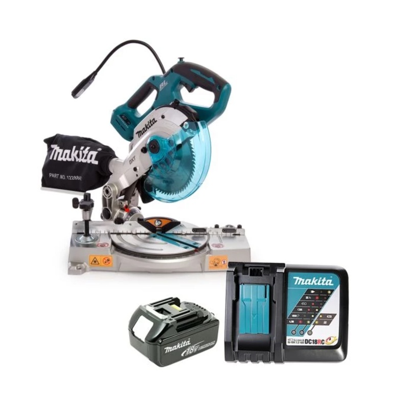 Makita DLS600 18V Li-ion LXT Brushless 165mm Mitre Saw With 1 x 4.0Ah Battery & Charger