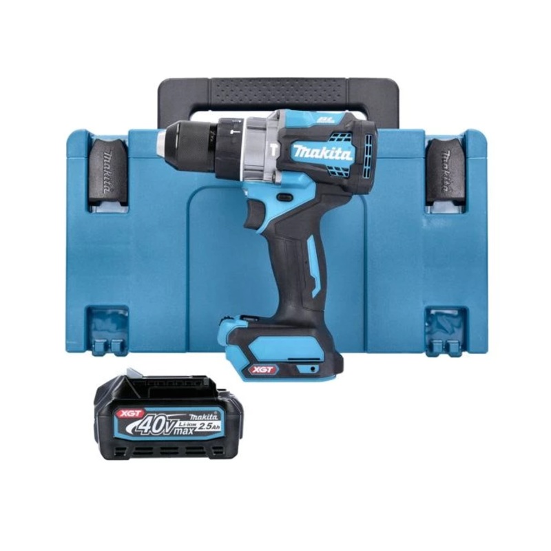 Makita HP001G 40V Max XGT Brushless Combi Drill With 1 x 2.5Ah Battery & Case