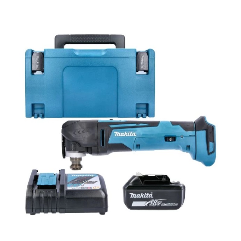 Makita Multi Tool DTM51Z 18V LXT Cordless With 1 x 5.0Ah Battery, Charger, Case Type 3 & Inlay