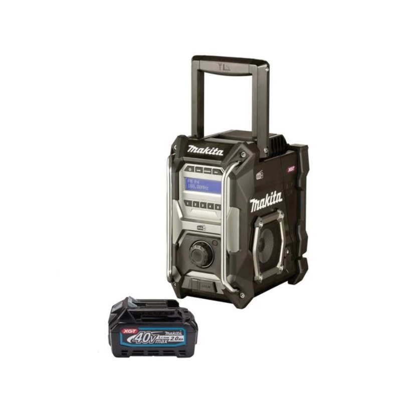 Makita Radio MR003GZ01 12V Max/18V/40V Max CXT/LXT/XGT Cordless/AC AM/DAB/DAB+ Jobsite Black With 1 x 2.0Ah Battery
