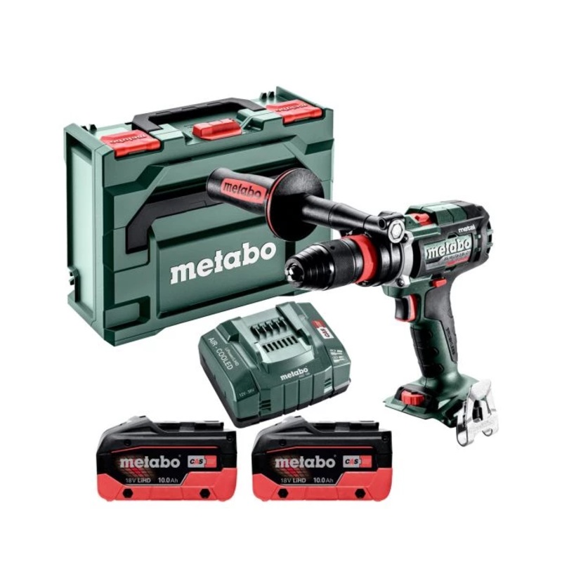 Metabo BS 18 LTX-3 Q I Metal 18V Cordless Brushless Drill Driver With 2 x 10.0Ah Batteries, Charger & MetaBox