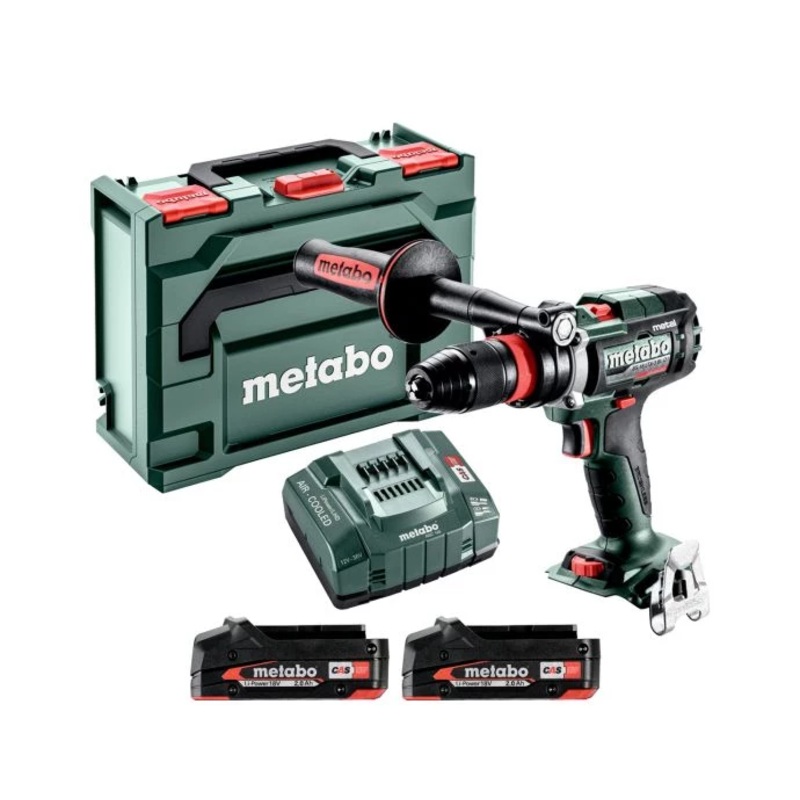 Metabo BS 18 LTX-3 Q I Metal 18V Cordless Brushless Drill Driver With 2 x 2.0Ah Batteries, Charger & MetaBox