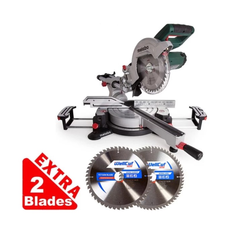 Metabo KGS216M Mitre Saw 240V + Extra 48 & 60 Teeth Blades