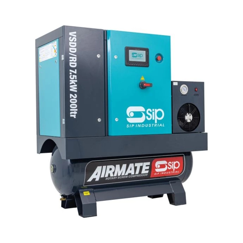 SIP VSDD/RDF 7.5kW 10bar 200ltr 400v Rotary Screw Compressor with Dryer & Filter