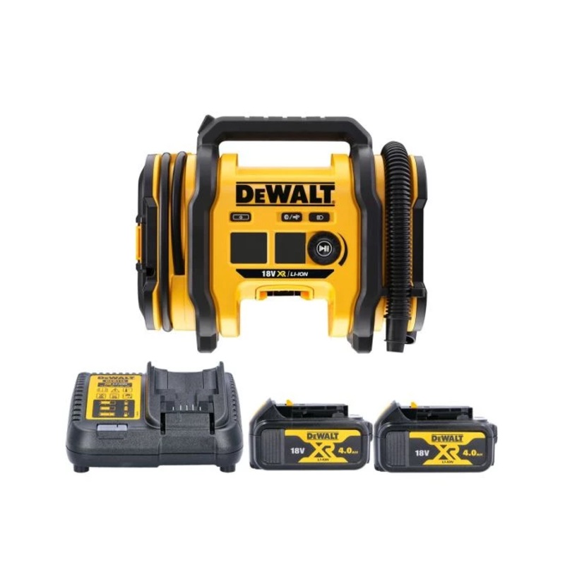 DeWalt DCC018N 18V XR Cordless Triple Source Inflator With 2 x 4.0Ah Batteries & Charger