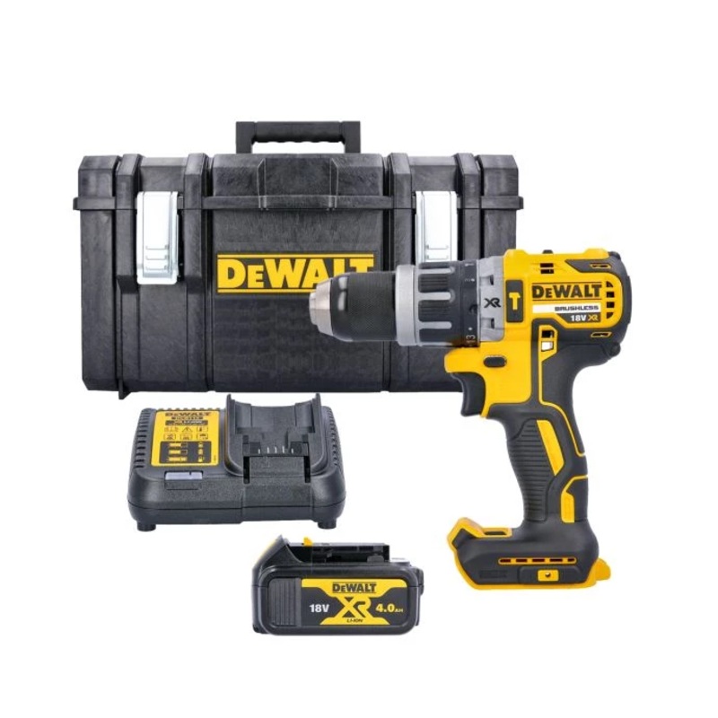DeWalt DCD796N 18V XR Cordless Brushless Combi Drill With 1 x 4.0Ah Battery, Charger & DS300 Case