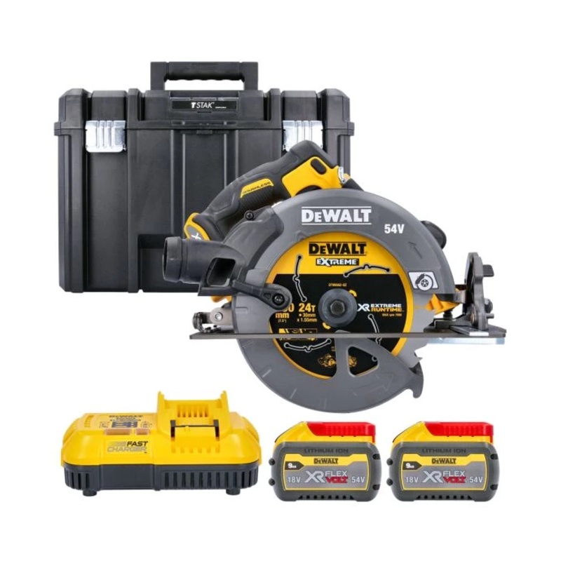 DeWalt DCS575 54v Circular Saw + 2 x DCB547, Charger & Case