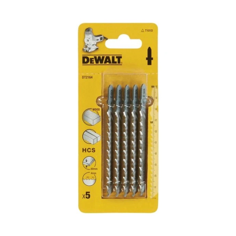 DeWalt DT2164 T101D HCS 5 Pieces Jigsaw Blades for Wood