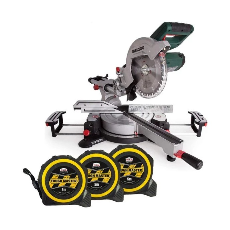 Metabo KGS216M Mitre Saw 110V + Tape Measures 5M/16ft 3Pc