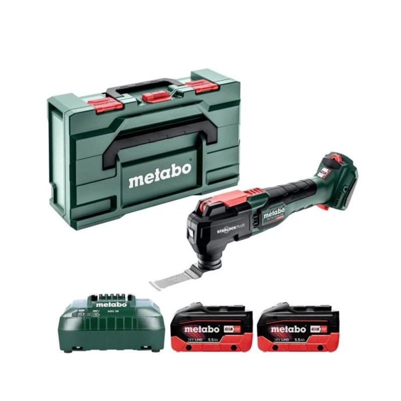 Metabo MT 18 LTX BL QSL 18V Cordless Brushless Multi Tool With 2 x 5.5Ah, Charger Batteries & MetaBOX