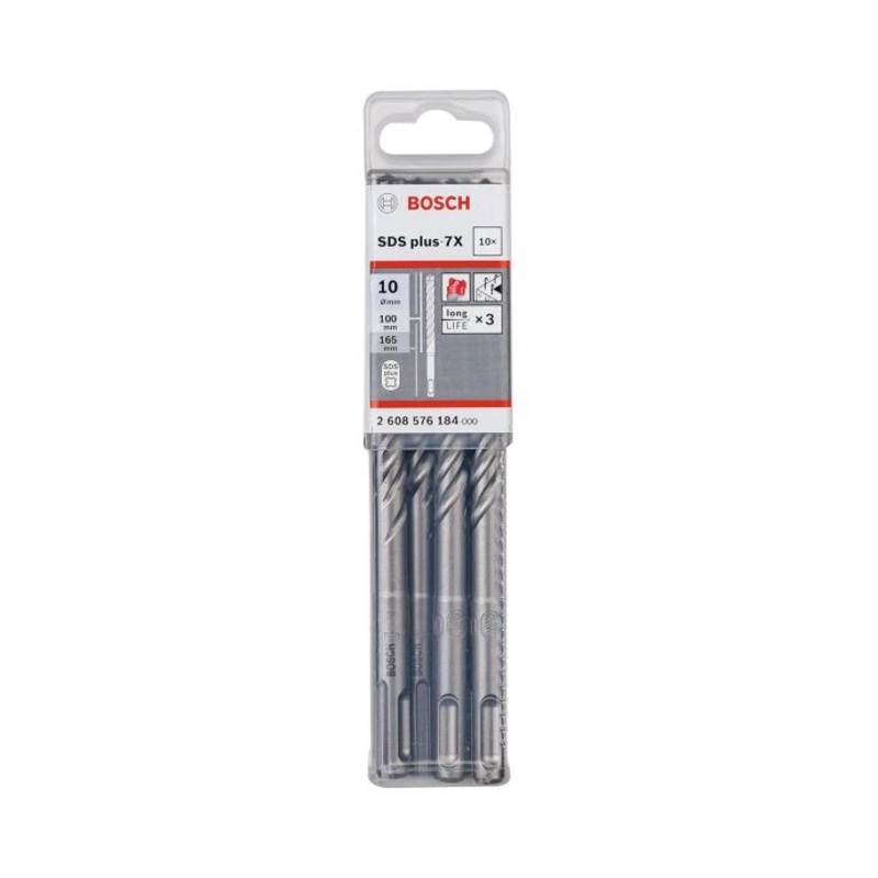 Bosch 2608576184 SDS Plus-7X Hammer Drill Bit 10 x 100 x 165 mm