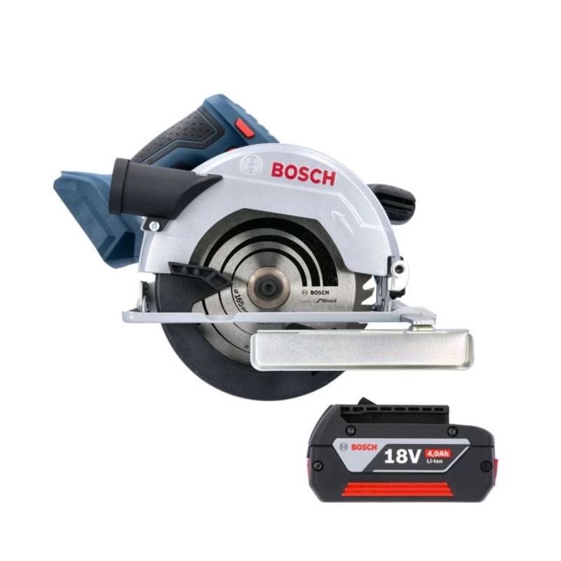 Bosch GKS 18 V-57 Cordless 165mm Circular Saw With 1 x 4.0Ah Battery