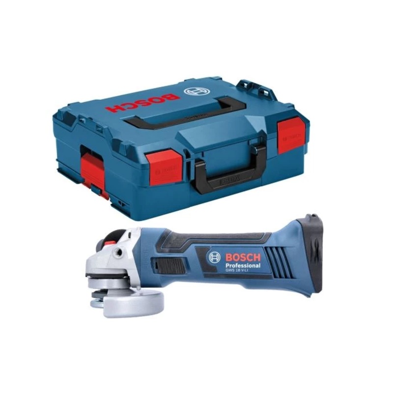 Bosch GWS 18 V-LI 18V Cordless Angle Grinder 115mm With L-Boxx
