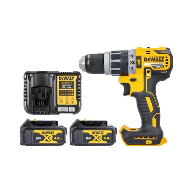 DeWalt DCD796N 18V XR Cordless Brushless Combi Drill With 2 x 4.0Ah Batteries & Charger