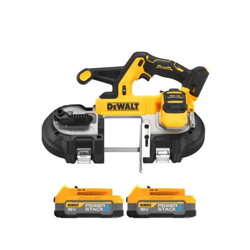 DeWalt DCS378N 18V XR Cordless Brushless Mid Sized Band Saw With 2 x 1.7Ah Batteries