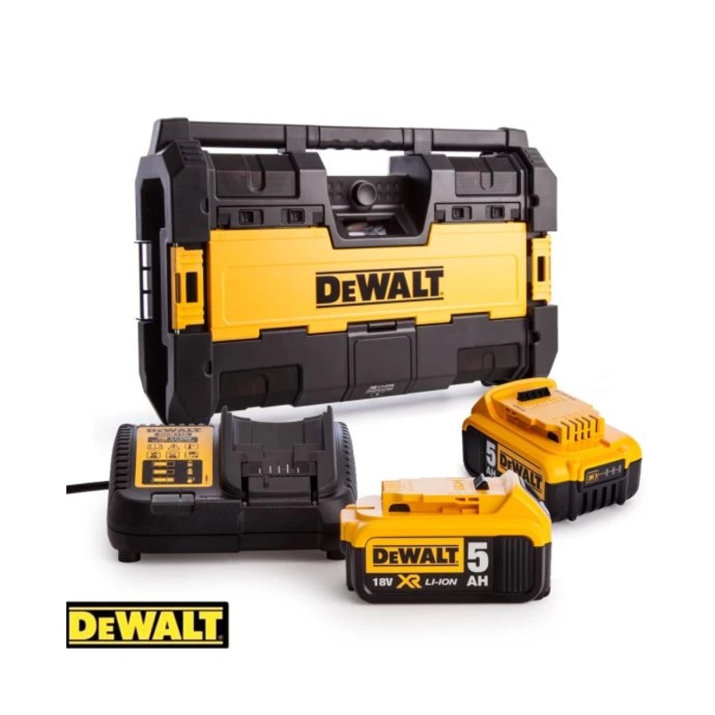 Dewalt DWST1-75663 Radio DAB With 2 x 5Ah Batteries & Charger