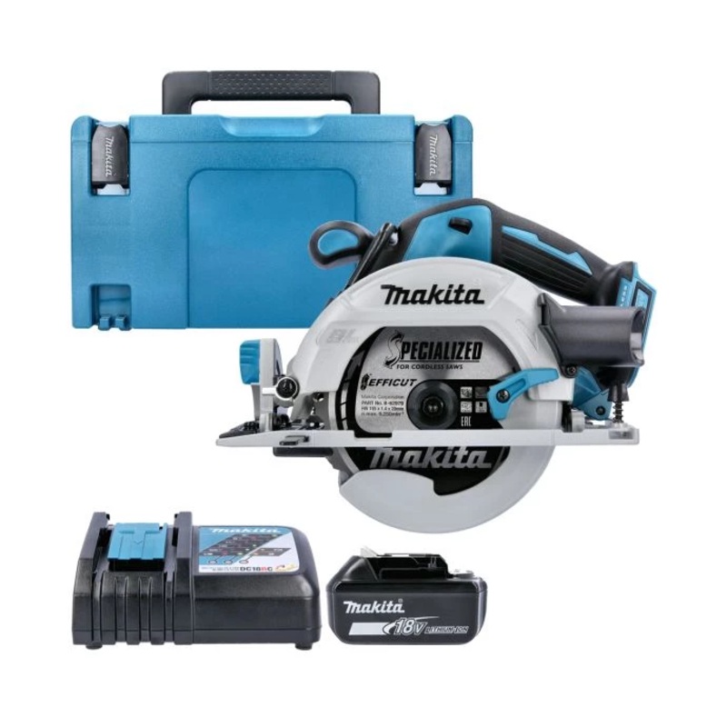 Makita Circular Saw DHS680Z 18V LXT 165mm Cordless Brushless Wood Cutting Saw With 1 x 3.0Ah Battery, Charger, Case & Inlay