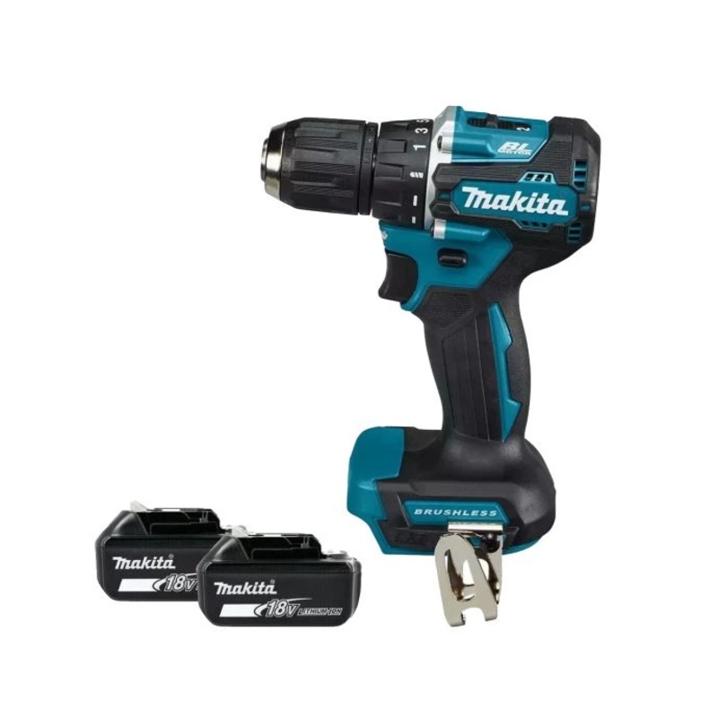 Makita Driver Drill DDF487Z 18V LXT Cordless 1/2″ 2-Speed Keyless Chuck Max 40Nm With 2 x 6.0Ah Batteries