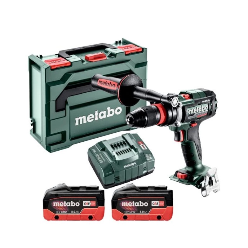 Metabo BS 18 LTX-3 Q I Metal 18V Cordless Brushless Drill Driver With 2 x 8.0Ah Batteries, Charger & MetaBox