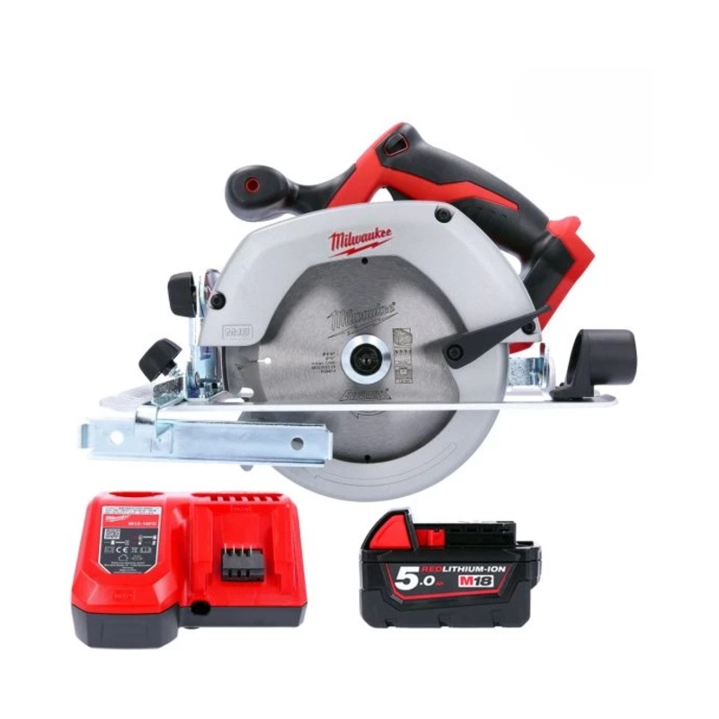 Milwaukee HD18CS M18 18V 165mm Circular Saw With 1 x 5.0Ah Battery & Charger