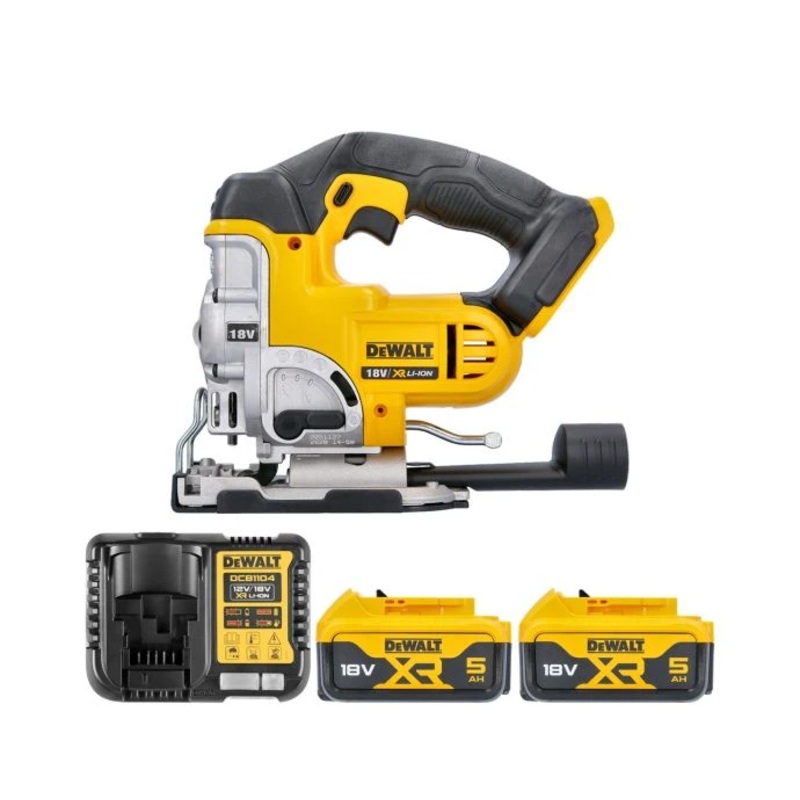 DeWalt DCS331 18V XR Li-Ion Cordless Jigsaw With 2 x 5Ah batteries & charger
