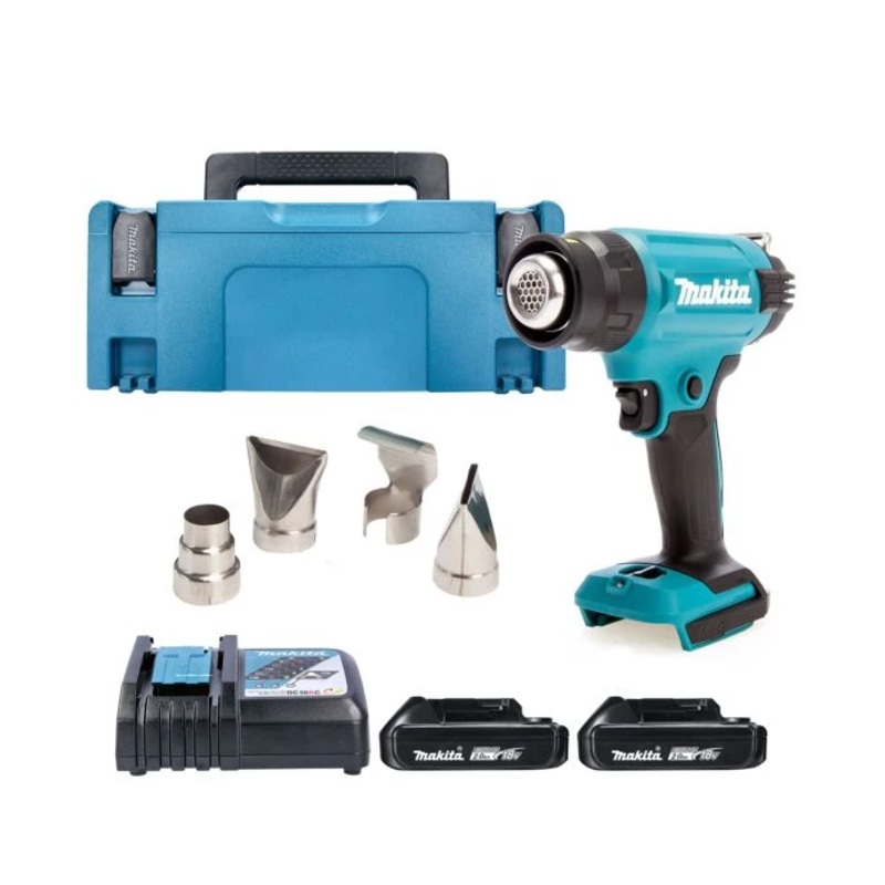 Makita DHG181 18V LXT Cordless Heat Gun With 2 x 2.0Ah Battery, Charger & Case
