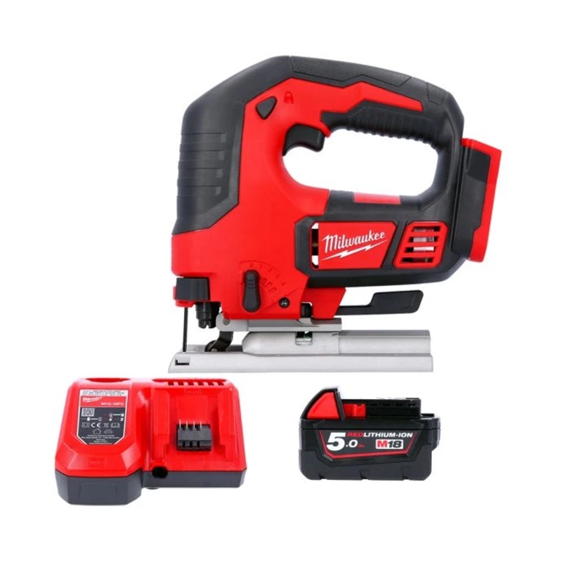 Milwaukee M18BJS 18V Cordless Heavy-Duty Top Handle Jigsaw With 5.0Ah Battery & Charger
