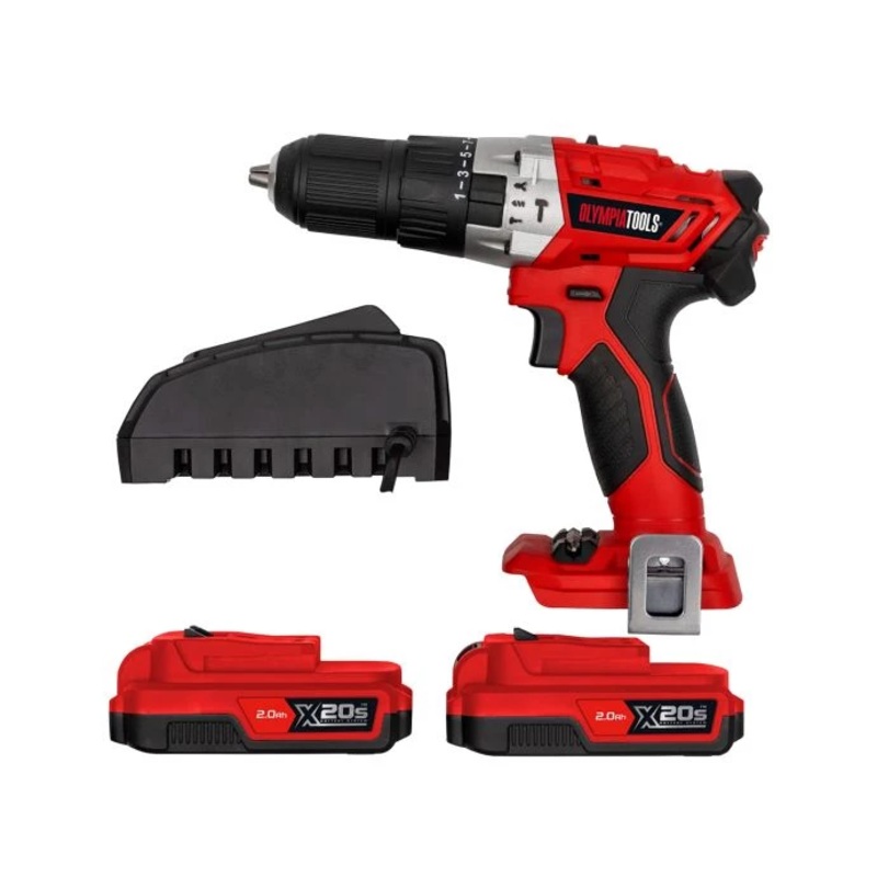Olympia OLPX20SCD2 20V Cordless Combi Drill With 2 x 2.0Ah Batteries, Charger & Case