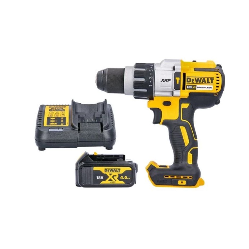 DeWalt DCD996N 18V Cordless XRP 3 Speed Brushless Hammer Combi Drill With 1 x 4Ah Battery & Charger