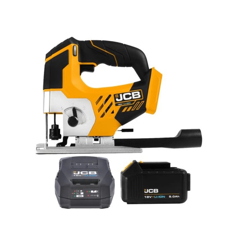 JCB 21-18JS-B 18V Li-ion Cordless Top Handle Jigsaw With 1 x 5.0Ah Battery & Charger