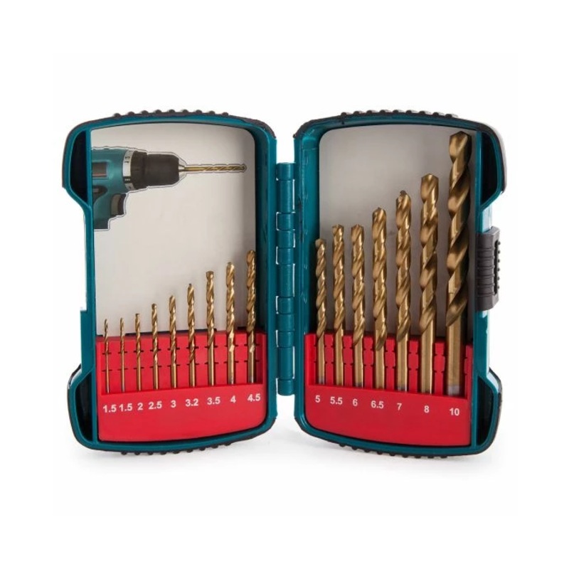 Makita P-51873 16 Piece Straight Shank Titanium HSS Drill Set