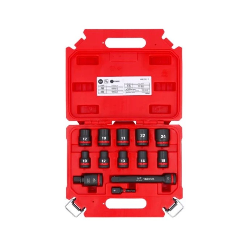 Milwaukee 4932480456 13 Piece Shockwave 1/2″ Driver Impact Socket Set