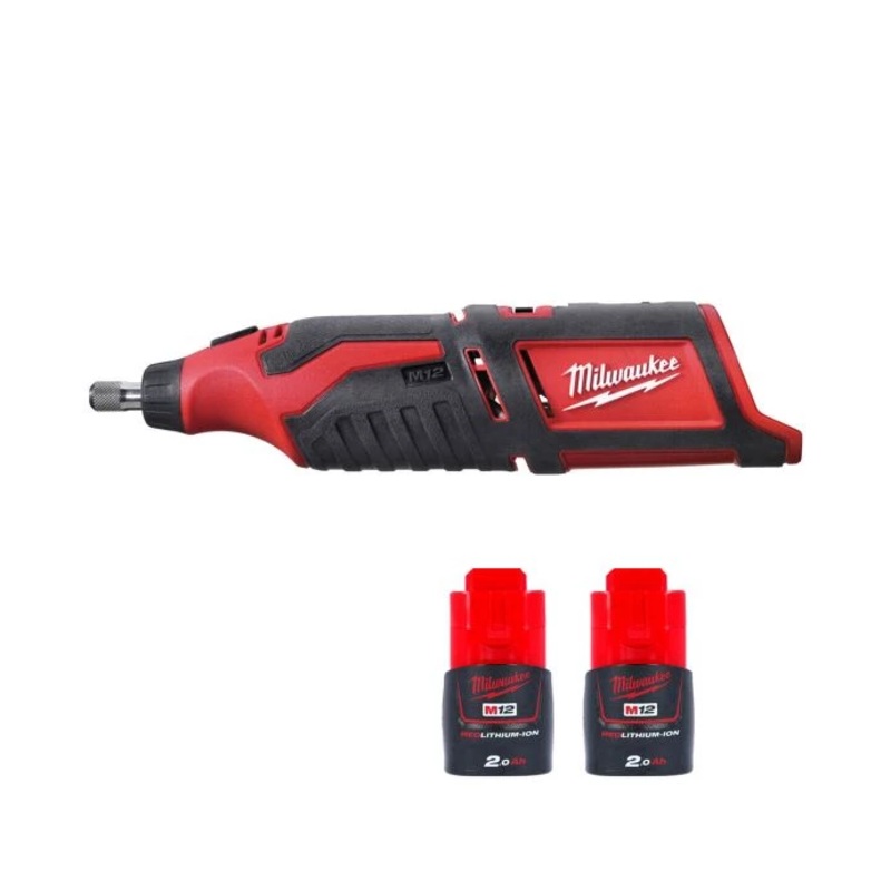 Milwaukee C12RT 12V Cordless Rotary Multi Tool With 2 x 2.0Ah Batteries