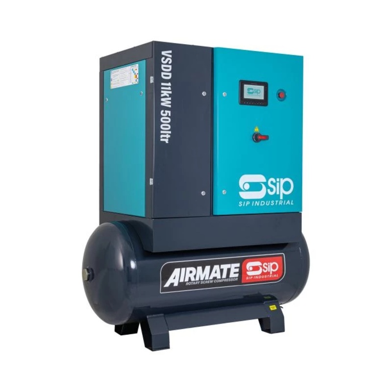 SIP VSDD/RDF 11kW 10bar 500ltr 400v Rotary Screw Compressor with Dryer & Filter