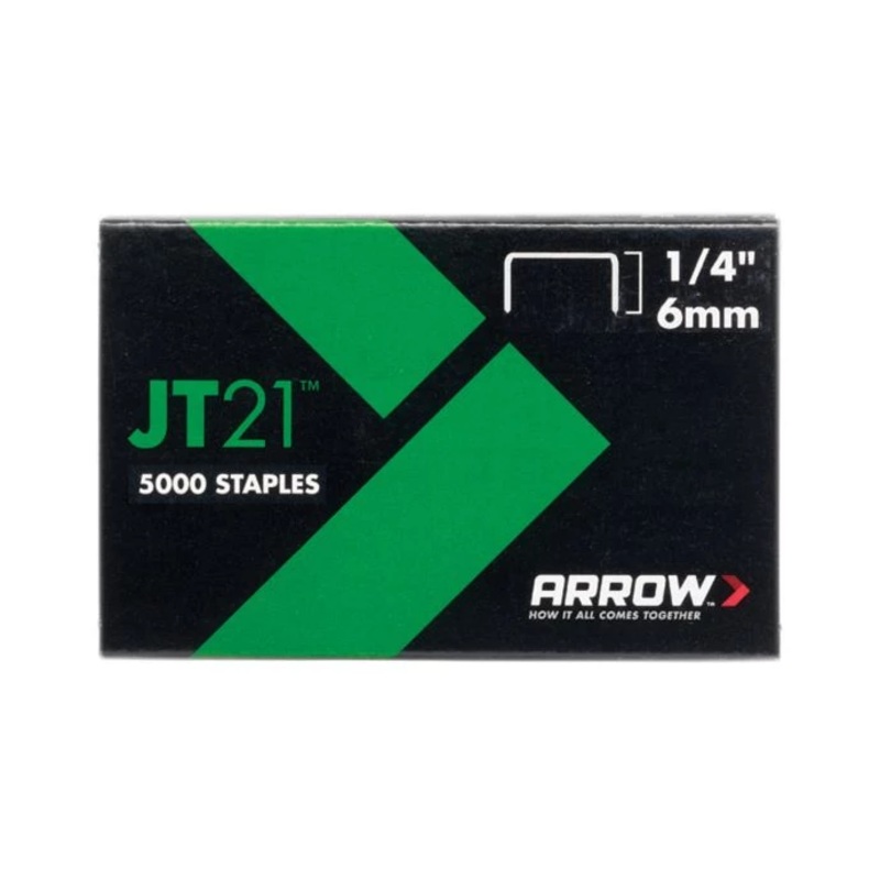 Arrow JT21 T27 Staples 6mm (1/4in) (Box 5000)