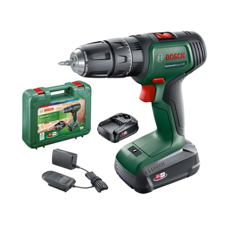 Bosch 06039D4171 18V Cordless Combi Drill With 2 x 1.5Ah Batteries, Charger & Case